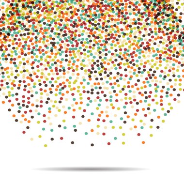 Nokta deseni. Casual polka dot doku. Şık doodle. Vektör düşen topları