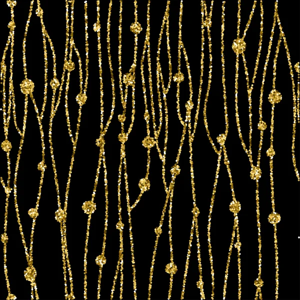 Золотые спаркли с рисунком руки. Векторная иллюстрация . — стоковый вектор