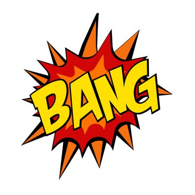 Retro karikatür patlama pop art comic bang mektup. Vektör