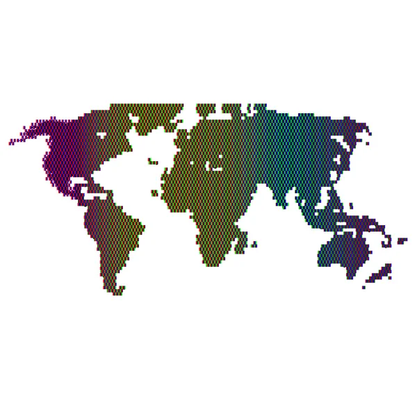 ベクトル ハーフトーンの世界地図。あなたの設計のための大陸. — ストックベクタ