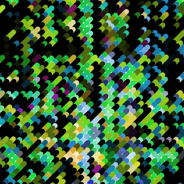 Retro-Muster geometrischer Mosaikformen mit Zylinder. Vektor — Stockvektor