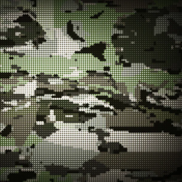 Camuflagem militar meio-tom fundo padrão. Ilustração vetorial, EPS — Vetor de Stock