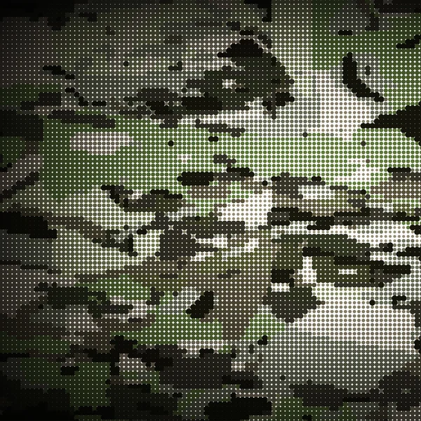 Camouflage militaire halftoon patroon achtergrond. Vector illustratie, EPS — Stockvector