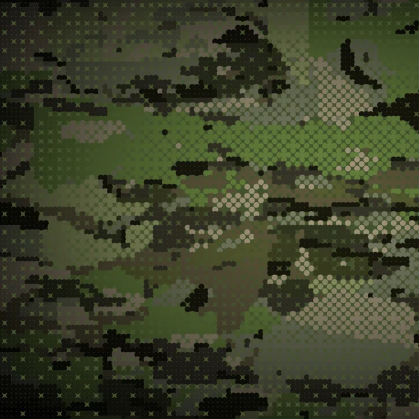 Camouflage militaire arrière-plan motif demi-teinte. Illustration vectorielle, EPS — Image vectorielle
