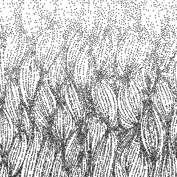 Modello astratto di onde disegnate a mano, mezzitoni ondulati sullo sfondo. Vettore — Vettoriale Stock