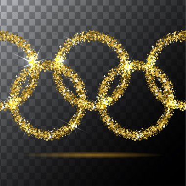 Brezilya'da Rio 2016 Olimpiyat Oyunları. vektör çizim yüzük.