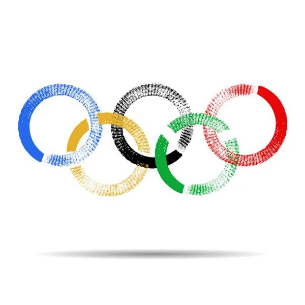 Rio 2016 olimpiai játékok Brazíliában. vektoros illusztráció gyűrűk. — Stock Vector