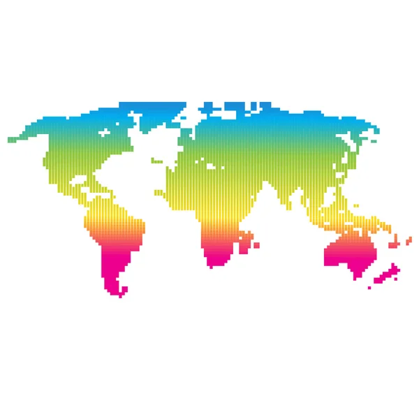 Mappa del mondo a mezzitoni vettoriale. Continenti per il vostro design . — Vettoriale Stock