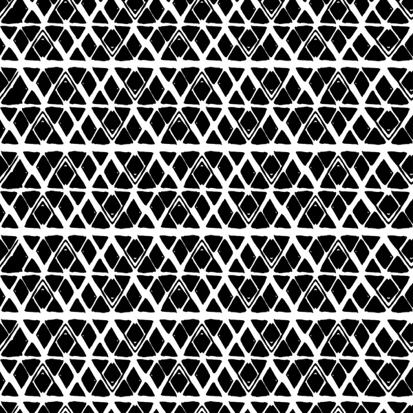 Rhombus eenvoudig naadloze patroon hand getrokken, vector. — Stockvector