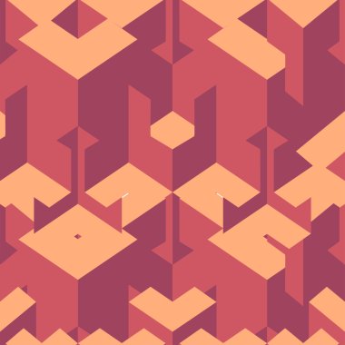 İzometrik küpleri sorunsuz bir şekilde tekrarlanabilir model. 3D arka plan. Vektör