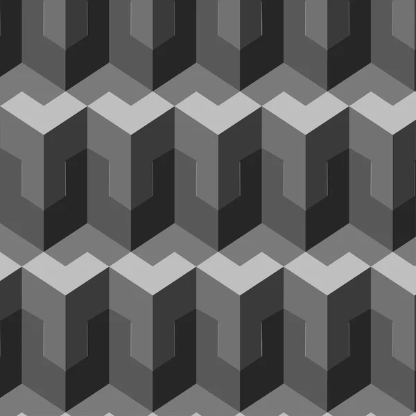 Isometrisk kuber sömlöst repeterbara mönster. 3D bakgrund. Vektor — Stock vektor