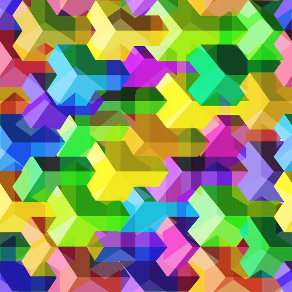Isometrisk kuber sömlöst repeterbara mönster. 3D bakgrund. Vektor — Stock vektor