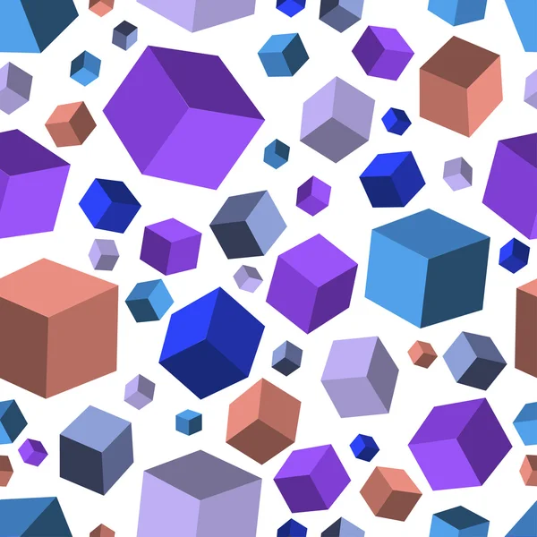 Isometric automne cubes seamles texture fond. Vecteur — Image vectorielle