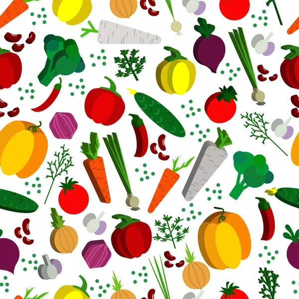 Paper vegetables flat style seamless pattern on a background. Vector EPS 10 — Stock Vector