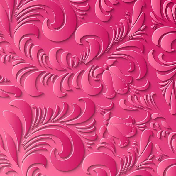 Blumen elegante Papierspitze ornamentalen rosa Hintergrund. Vektor eps10 — Stockvektor