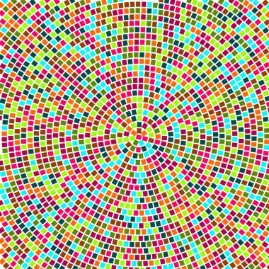 Radyal karo mozaik tasarımı plan tasarlamak vektör. EPS 10