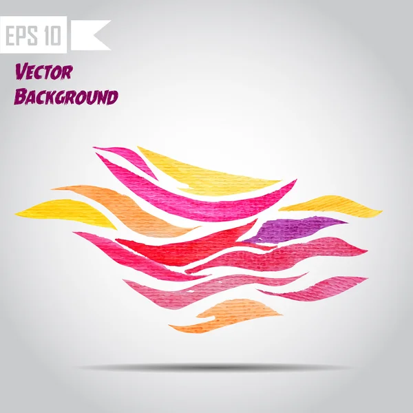 Watercolor vector background. Hand drawing. — Stock Vector