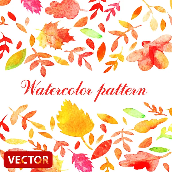 Herfst vallende bladeren vector achtergrond — Stockvector