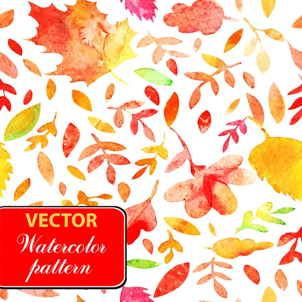 Autumnal falling leaves vector background — Stock Vector