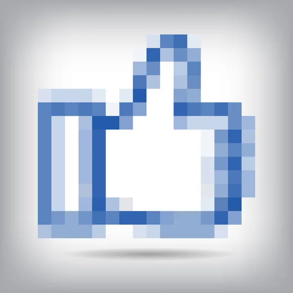 Pixel-Cursor blaue Symbole - Hand und Pfeil — Stockvektor