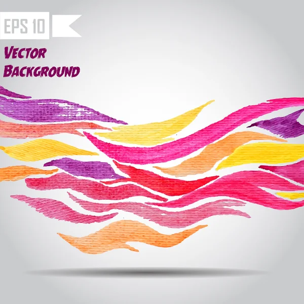 Watercolor vector background. Hand drawing. — Stock Vector