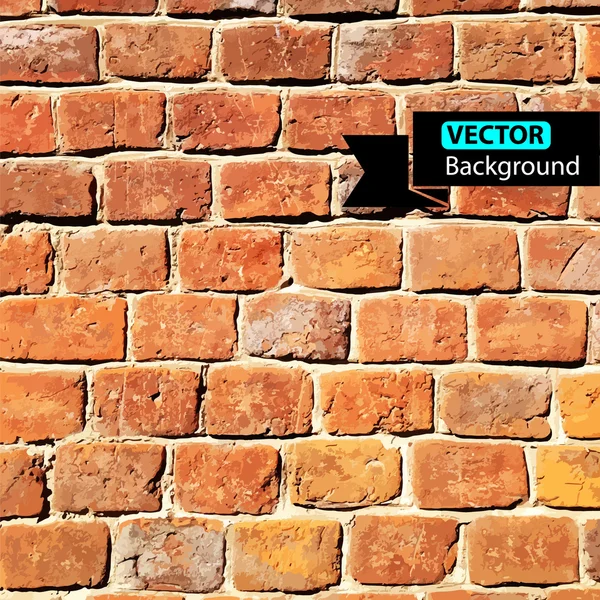 Ladrillo de pared vectorial, fondo grunge. EPS — Vector de stock