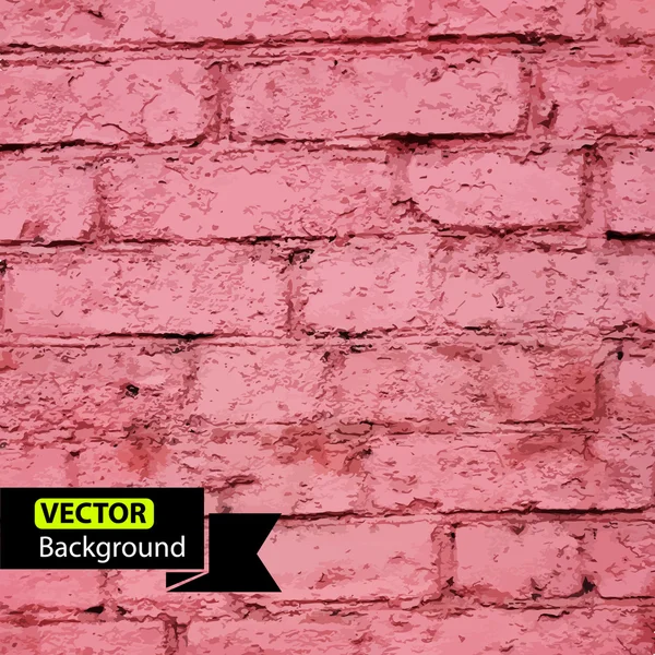 Vector muur baksteen, grunge achtergrond. EPS — Stockvector