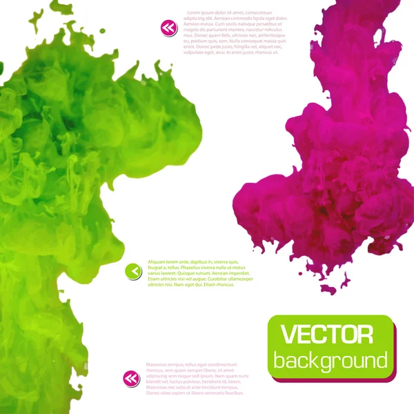 Tinta vectorial girando en el agua. vector de fondo . — Vector de stock