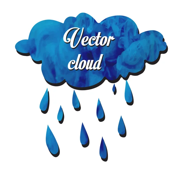 Vector ink swirling in water. Isolated cloud. — Stock Vector