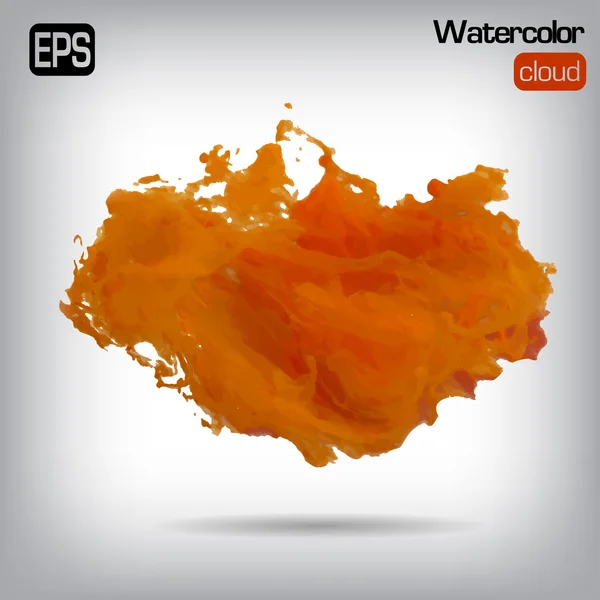 Vector ink swirling in water. Isolated cloud. — Stock Vector