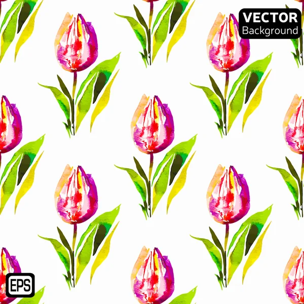 Multicolor aquarel vector bloemen — Stockvector