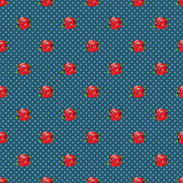 Art coloré roses et fleurs motif sans couture — Image vectorielle