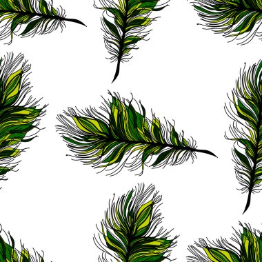 Tavus kuşu tüyü Dikişsiz desen arka planda.