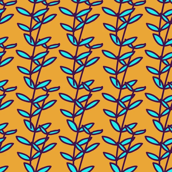 Natur nahtlose Muster farbiger Blätter. Vektorillustration — Stockvektor