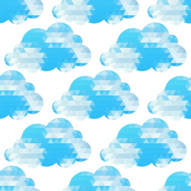 Bir arka plan üzerinde bulutlar seamless modeli. Vektör çizim