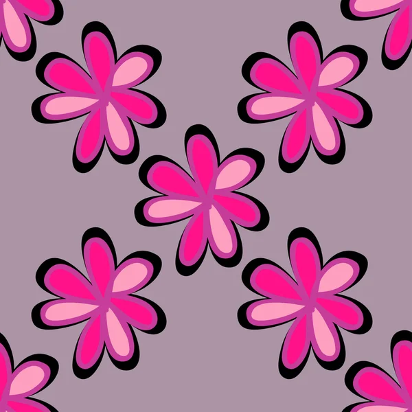 Art flower seamless pattern on the background — Stock Vector