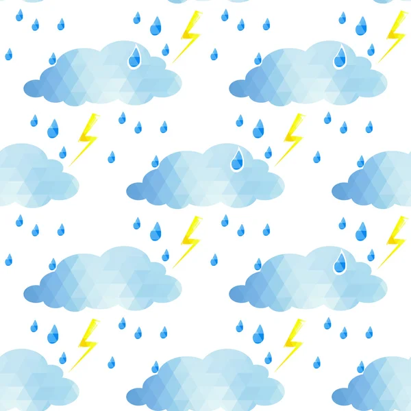 Wolken naadloze patroon op een achtergrond. Vectorillustratie — Stockvector