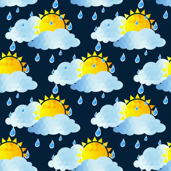 Clouds seamless pattern on a background. Vector illustration — Stock Vector