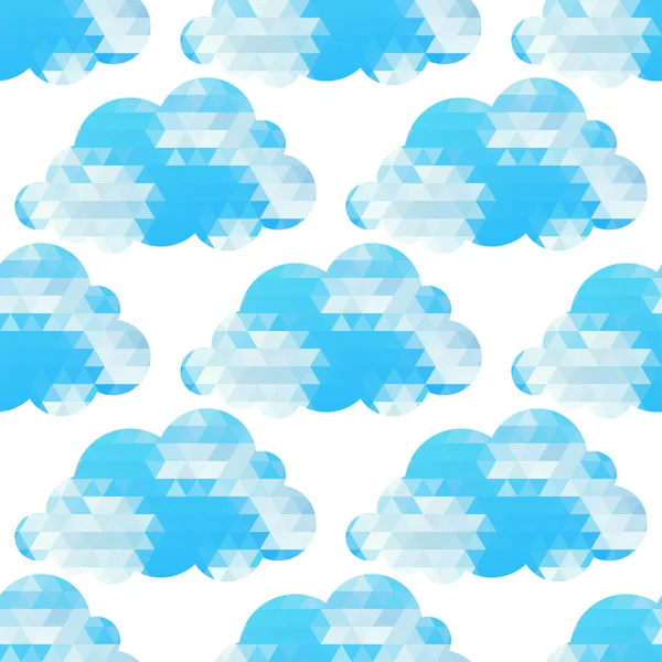 Clouds seamless pattern on a background. Vector illustration — Stock Vector