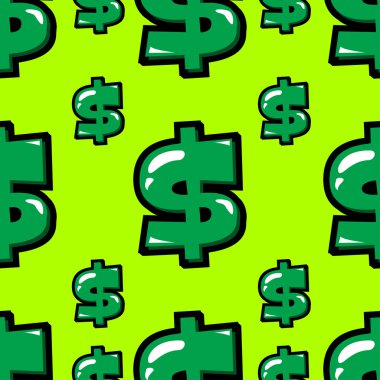 Doları seamless modeli, Ekonomi ve para.