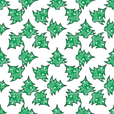 Bir artalanları üzerinde Noel ağaçları ile Seamless Modeli.