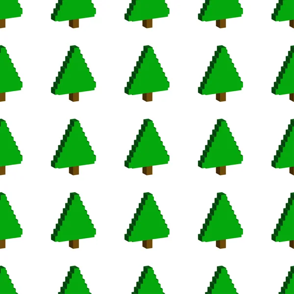 Seamless pattern with  Christmas trees on a backround. — Stock Vector