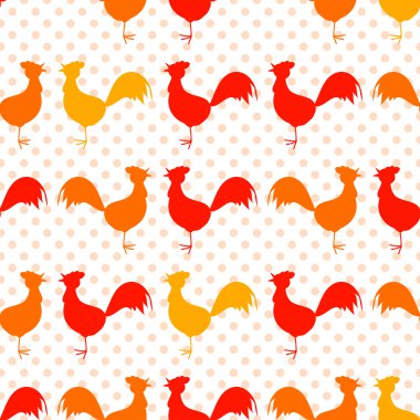 Desen ve bir arka plan üzerinde tavuk ile sorunsuz.