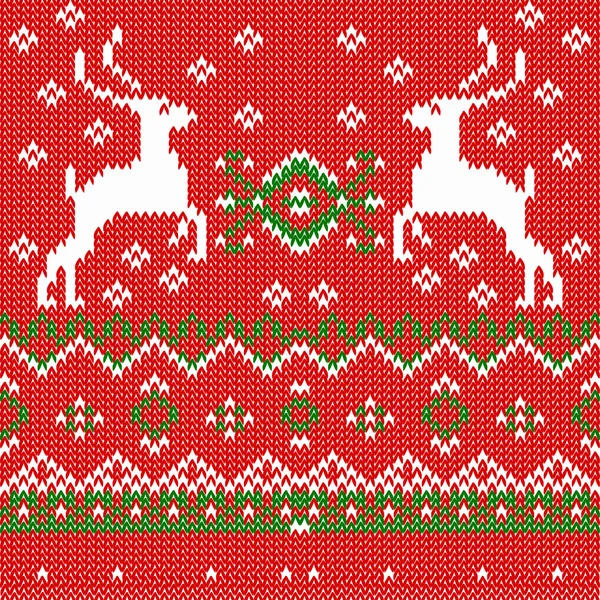 Patrón sin costura con ciervos de Navidad en un fondo . — Vector de stock