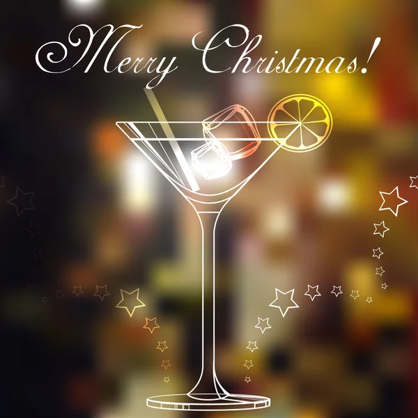 Merry christmas coctail on a background. — Stock Vector