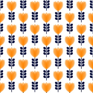 Vintage soyut çiçek seamless modeli