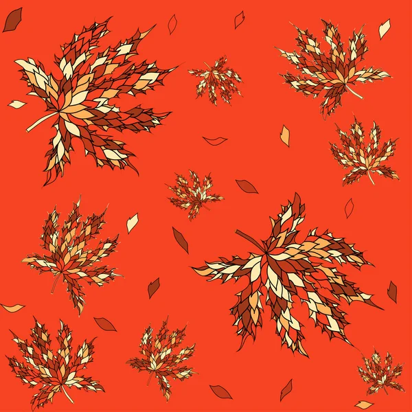 Maple leaves seamless pattern. — Stock Vector