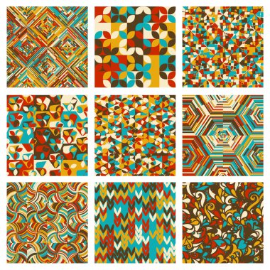 Soyut geometrik çok renkli mozaik arka plan.