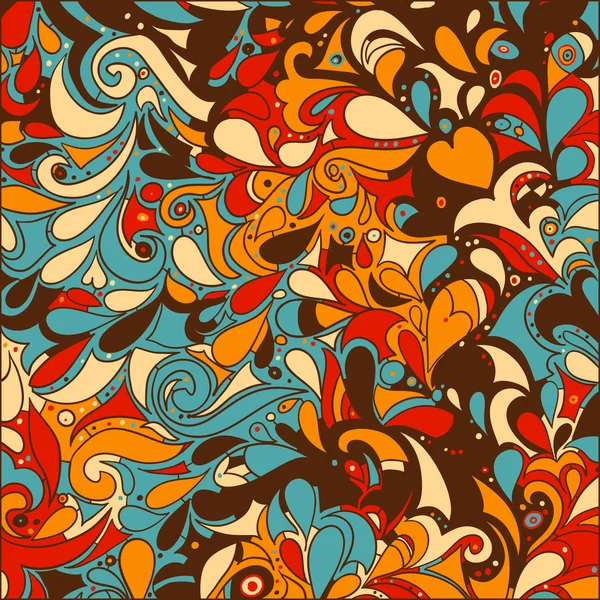 Padrão de folha de mosaico multicolorido retro . —  Vetores de Stock