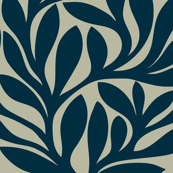 Grunge-Retro nahtloses Muster aus farbigen Blättern. — Stockvektor